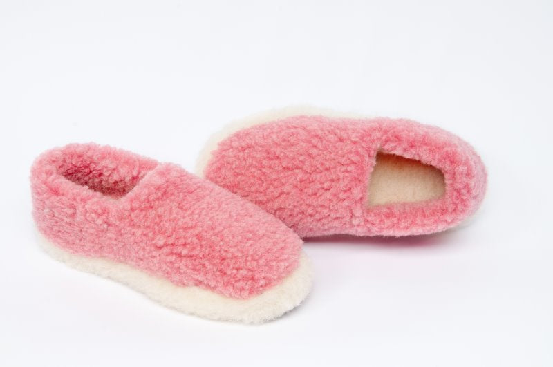 Yoko Wool Pink Siberian Slippers