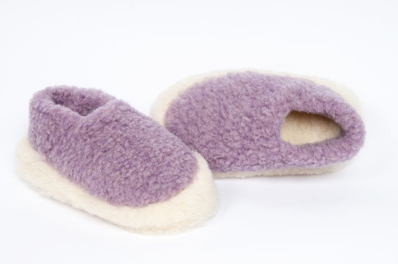 Yoko Wool Purple Siberian Slippers