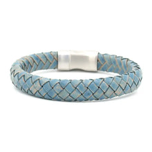 Load image into Gallery viewer, &#39;by Julian&#39; Mens Braided Jeans Blue Leather Malang Bracelet (Medium)
