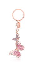 Load image into Gallery viewer, Tipperary Crystal Pink Butterfly Keyring

