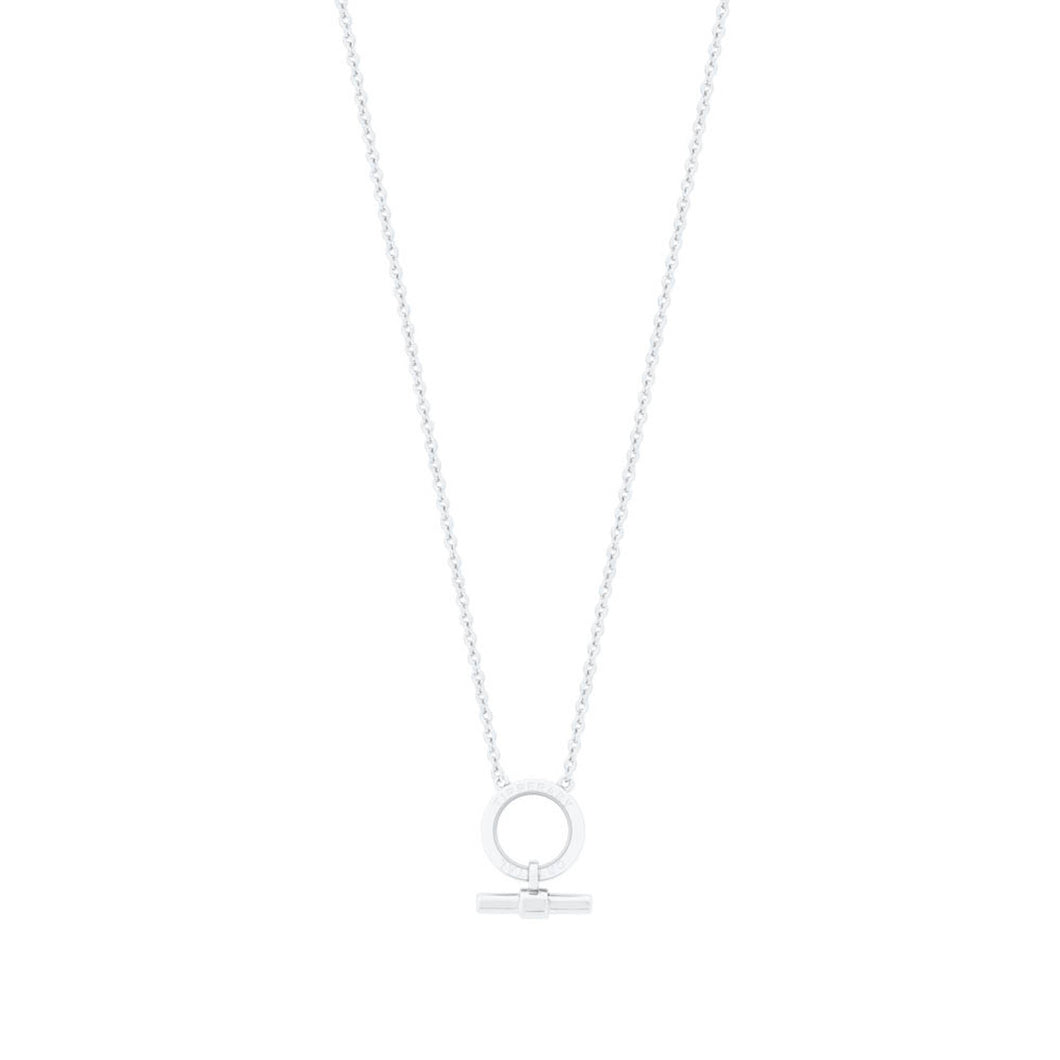 Tipperary Crystal Silver Circle Bar Pendant