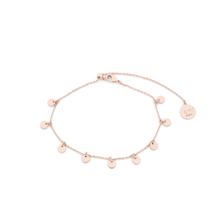 Romi Dublin MINI DISC CHAIN BRACELET ROSE GOLD