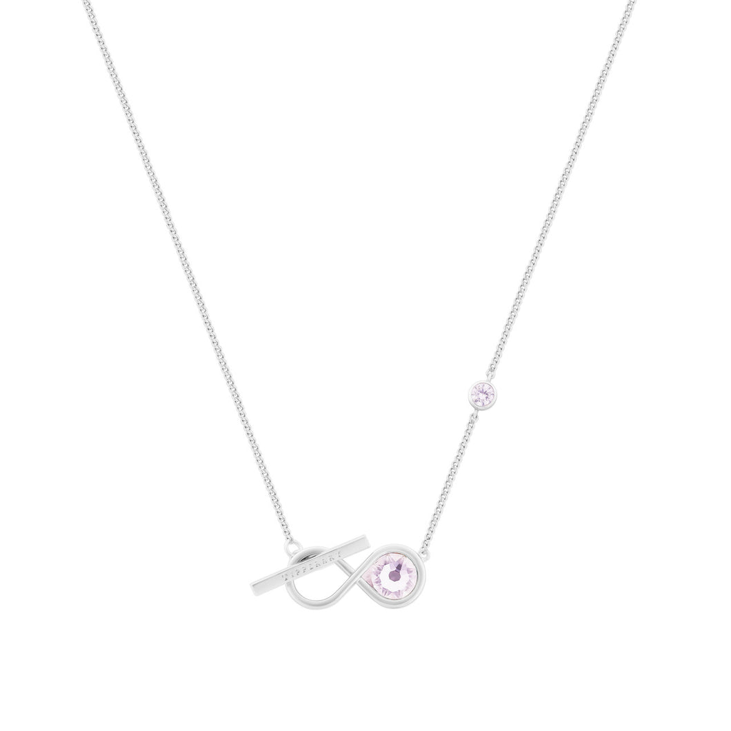 Tipperary Crystal T-BAR PENDANT SILVER WITH INFINITY