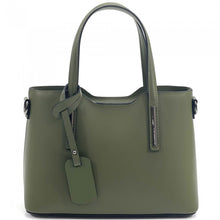Load image into Gallery viewer, Emily Italian Leather Handbag - Dark Green
