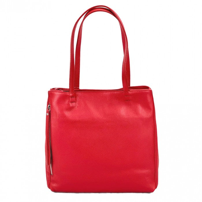 Ludovica Red Leather Shoulder Bag