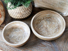 Load image into Gallery viewer, Wooden Bowl with Carvings
