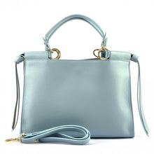 Load image into Gallery viewer, Croisette Italian Leather Handbag - Light Cyan
