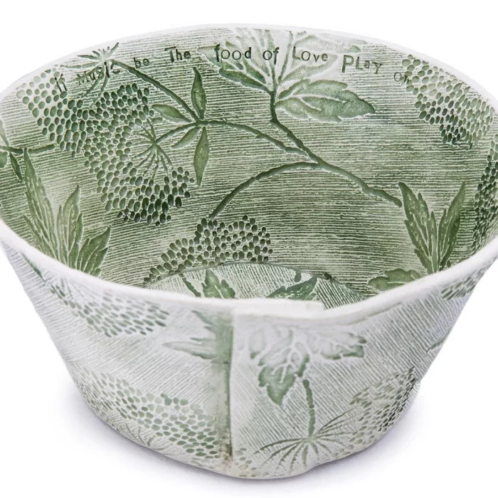 Sarah McKenna - 'Impressed' Handmade Bowl Green with Shakesphere Quote
