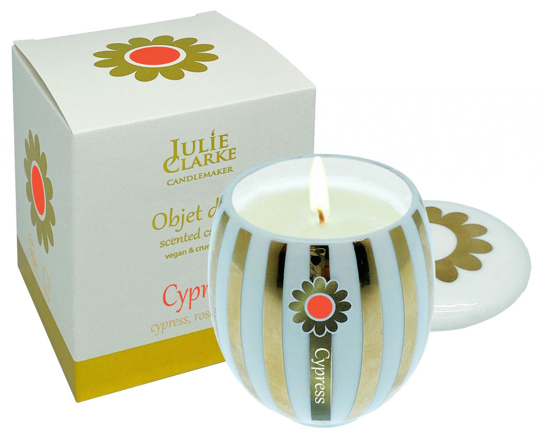 Julie Clarke Objet d'Or – Cypress, Rose & Oud Candle