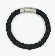 Load image into Gallery viewer, &#39;by Julian&#39; Mens Braided Black Leather Tali Bracelet (Medium)
