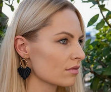 Load image into Gallery viewer, Cleo Art Deco Lilac Clay Earrings

