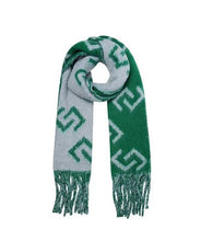 Load image into Gallery viewer, Winter Scarf - Abstract Green
