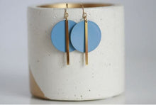 Load image into Gallery viewer, Kaiko - Blue &amp; Gold Statement Earrings
