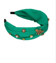 Load image into Gallery viewer, Headband stones and bees - Green

