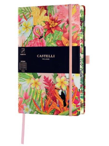 Eden Flamingo Castelli Textured Covered Notebook