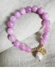 Pink Angelite Bracelet with Baroque Pearl