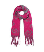 Load image into Gallery viewer, Winter Scarf - Abstract Fuchsia
