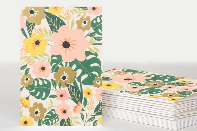 Caroline Gardner Tropical Flowers Notecards - Pack of 10