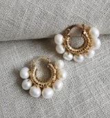Freshwater pearl Hoop earrings