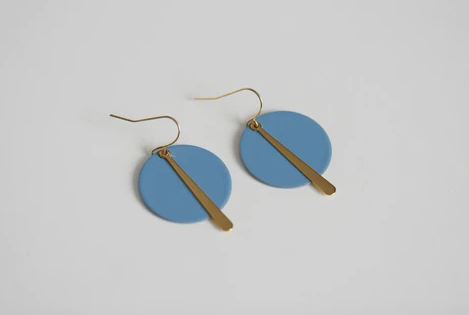 Kaiko - Blue & Gold Statement Earrings