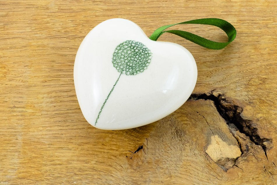 Siobhan Steele - Hanging Ceramic Heart Allium