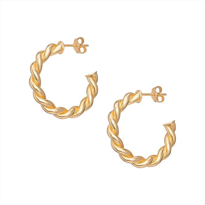 Gold Plated Twist Earrings