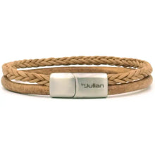 Load image into Gallery viewer, &#39;by Julian&#39; Mens Braided Natural Leather Semarang Bracelet (Medium)
