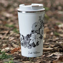 Load image into Gallery viewer, Irish Wildflowers Reusable Cup - White 17oz(510ml)
