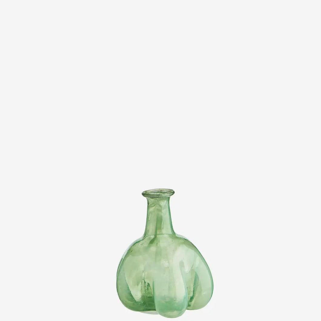 Recycled glass vase - green