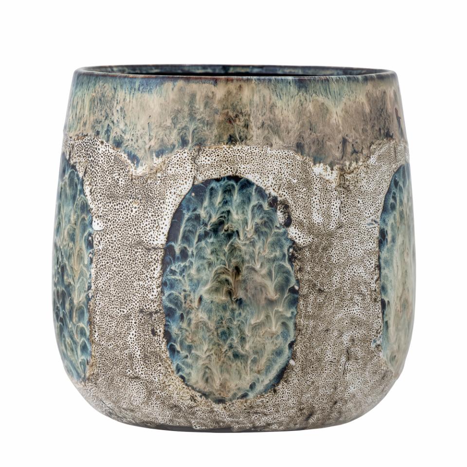 Cophia Flowerpot, Blue, Stoneware