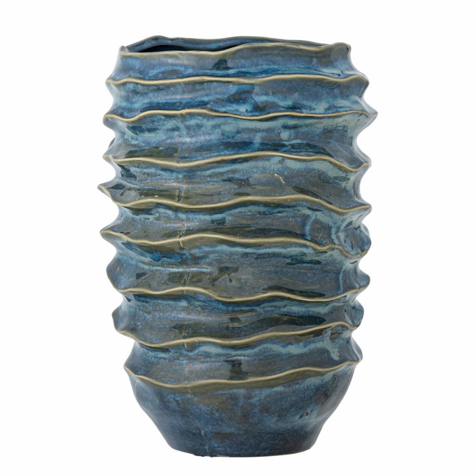 Arturo Vase, Blue, Stoneware
