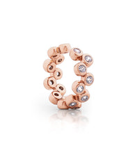 Load image into Gallery viewer, Romi Rose Gold Bezel Set and Double Cuff Earring Set
