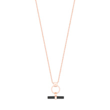 Load image into Gallery viewer, Tipperary Crystal T-Bar Black Bar &amp; Circle Pendant
