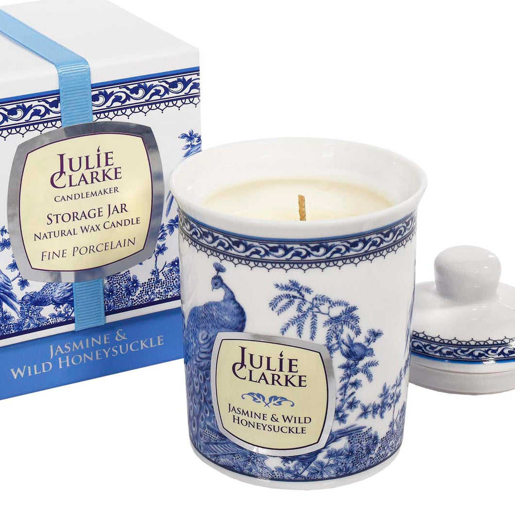 Peacock Jar 150g Jasmine & Honeysuckle Candle