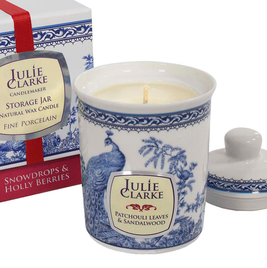 Peacock Jar 150g Snowdrops & Holly Berries