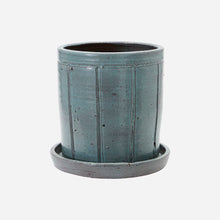Load image into Gallery viewer, Planter w. tray, Julian, Grey/Green
