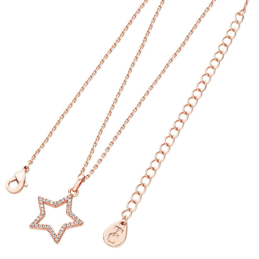 Tipperary Crystal Star Open Rose Gold