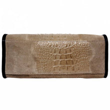 Load image into Gallery viewer, Crocodile Print Calfskin Taupe Leather Tote Bag
