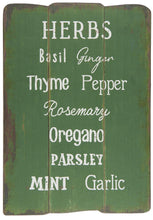Load image into Gallery viewer, Wooden sign Herbs
