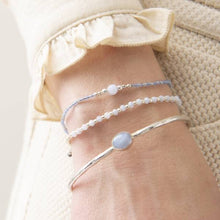 Load image into Gallery viewer, Moonlight Blue Lace Agate Silver bracelet
