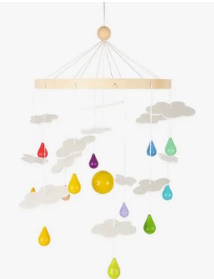 Small Foot Wooden Rainbow Mobile Nursery Accessory