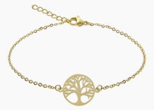 Load image into Gallery viewer, Gold Plated Tree of Life Bracelet
