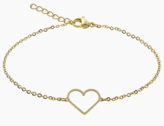 Gold-Plated Heart Bracelet