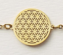Load image into Gallery viewer, Bracelet - Gold Plated - Flower Of Life
