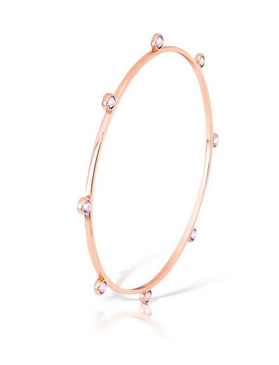 ROMI Dublin Rose Gold Purple Stone Bangle