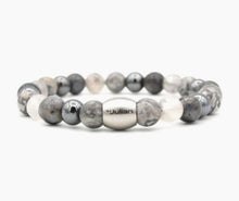 Load image into Gallery viewer, &#39;by Julian&#39; Mens Grey Mixed Beaded Nane Bracelet
