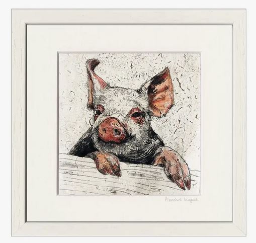 Annabel Langrish - 'Piggy' Mini Framed