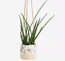 Load image into Gallery viewer, Hanging stoneware flower pot
