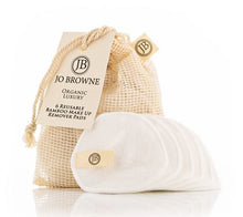 Load image into Gallery viewer, Jo Browne Organic Luxury Reusable Bamboo Make up Remover Pads
