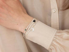Load image into Gallery viewer, Glory Labradorite Garnet Silver Bracelet
